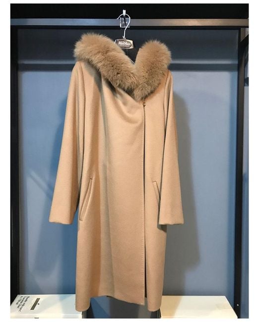 Max Mara Natural Mango Girdle Coat