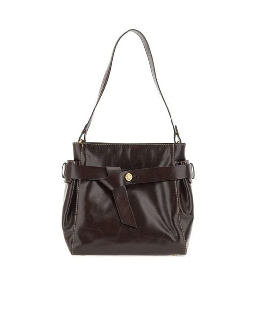 Gianni Chiarini Black Miranda Belted Shoulder Bag