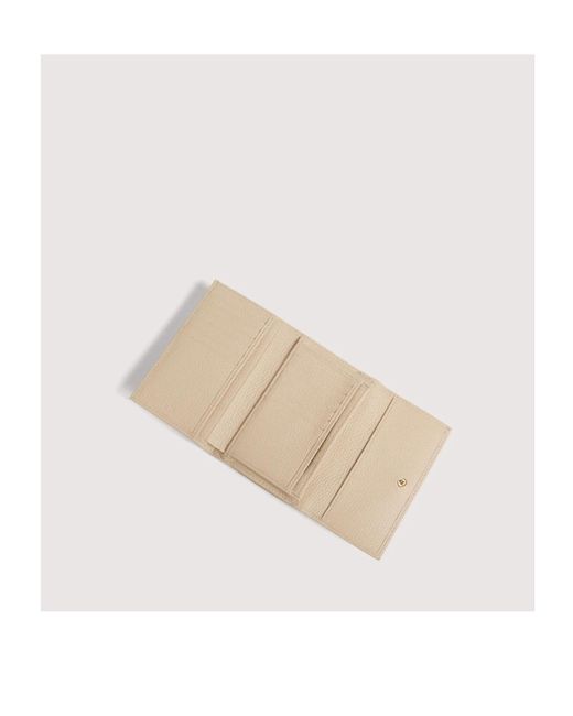 Coccinelle Natural Medium Metallic Soft Grained Wallet