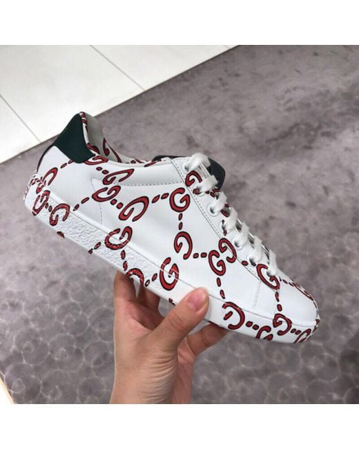 Gucci White Gg Supreme Sneakers for men