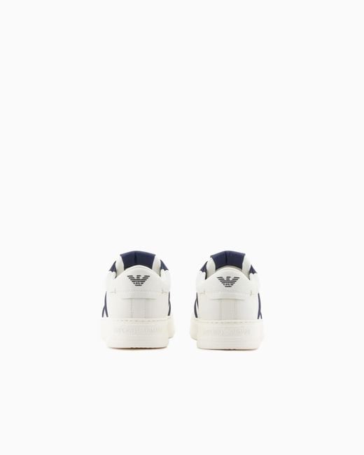 Emporio Armani Multicolor Logo Printed Low-Top Sneakers for men