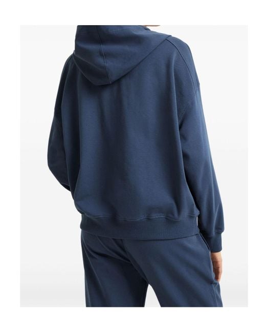Brunello Cucinelli Blue Monili-Embellished Hoodie