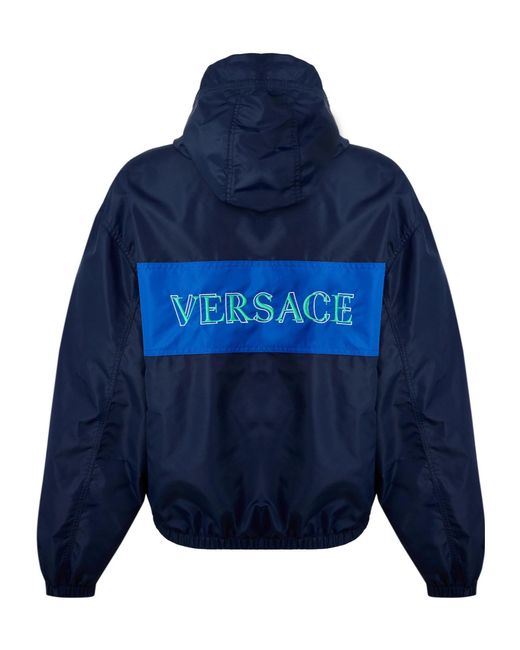 Versace Blue Hooded Jacket for men