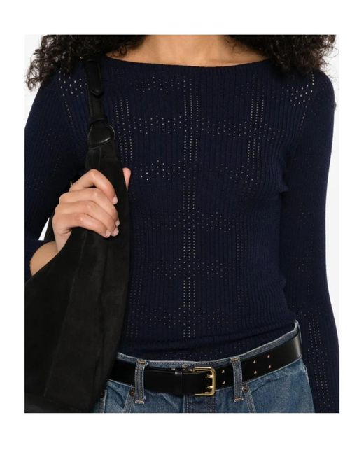 Twinset Blue Ribbed Top