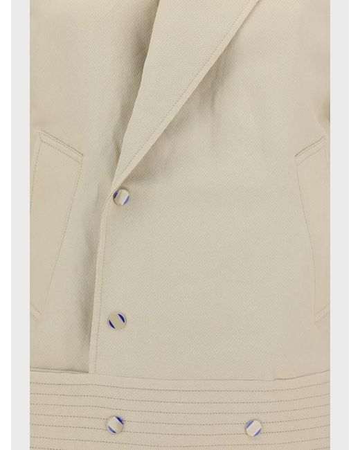 Burberry Natural Double-Breasted Trench Jacket