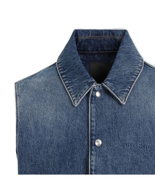 Givenchy Blue Denim Vest for men