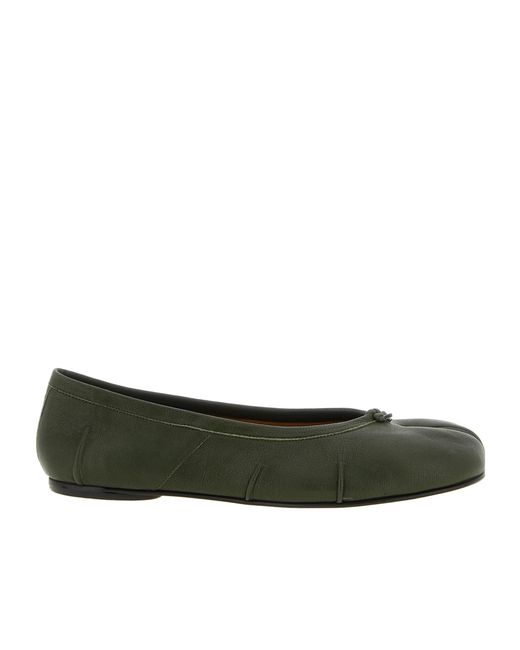 Maison Margiela Green Tabi Ballet Flats