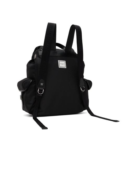 Wooyoungmi Black Fixed Handle Backpack for men