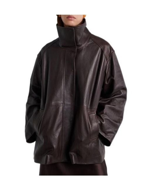 Nour Hammour Black Lowen Leather Jacket