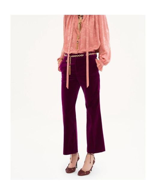 Chloé Red Chloé Cropped Bootcut Pants