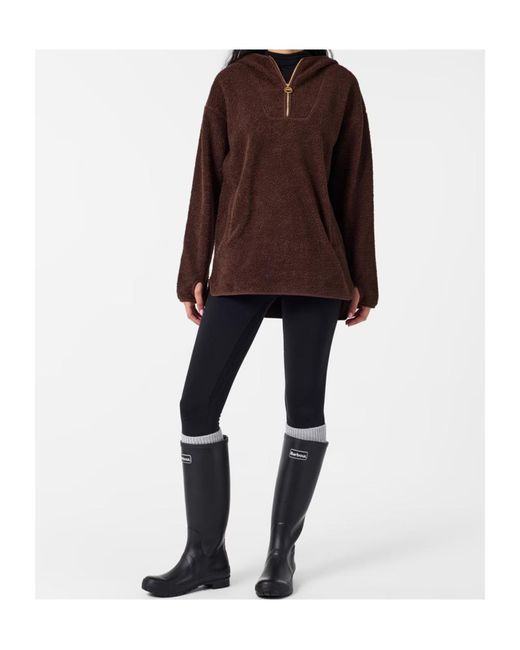 Barbour Brown Hooded Fleece Sweatshirt