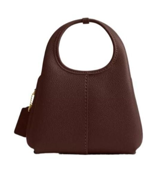 COACH Brown Lana Leather Tote Bag