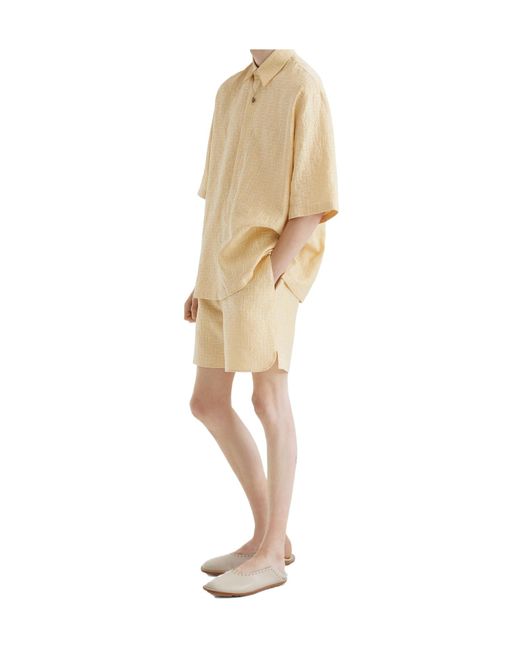 Fendi Natural Ff Jacquard Bermuda Shorts for men