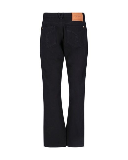 Versace Black Straight Leg Jeans for men