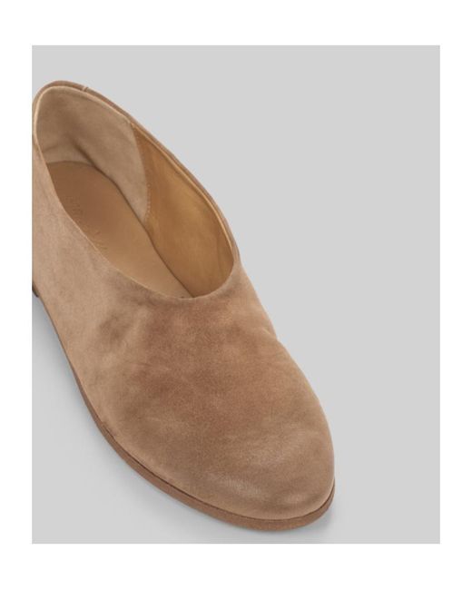 Marsèll Brown Marsèll Coltellaccio Basalt Leather Ballerina Shoes