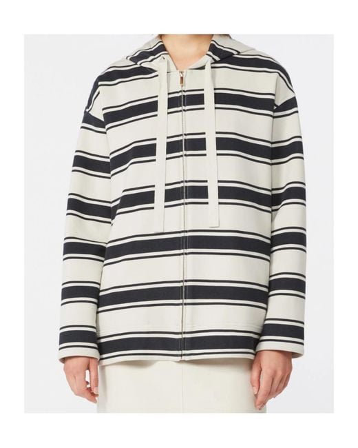 Max Mara Gray Printed Scuba T-Shirt Sweatshirt For