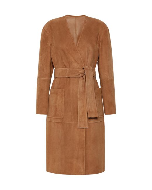 Max Mara Brown Studio Portici Belted Coat