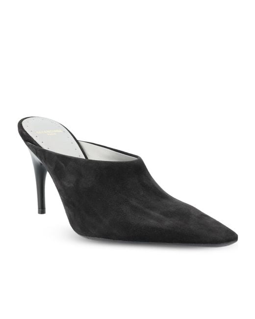 Balenciaga Black Pointed Toe Mules
