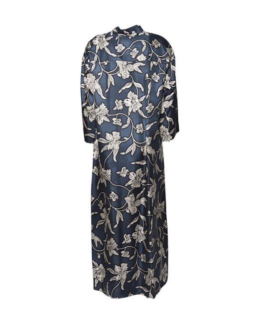 Max Mara Black 'S Floral-Printed Shirt Dress