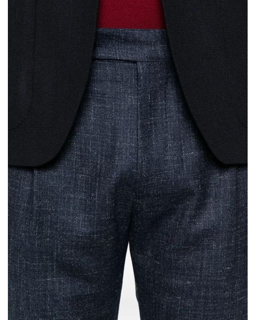 Berwich Blue Retrotd Relaxed Fit Pants for men