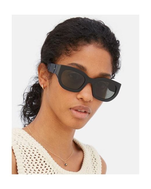 Retrosuperfuture Black Alva Rectangle Frame Sunglasses for men