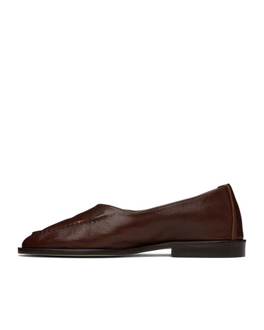 Hereu Brown Juliol Winter Supple Shiny Ballerina Flats