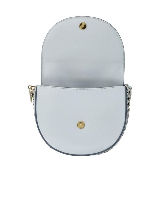 Stella McCartney Gray Frayme Medium Flap Shoulder Bag
