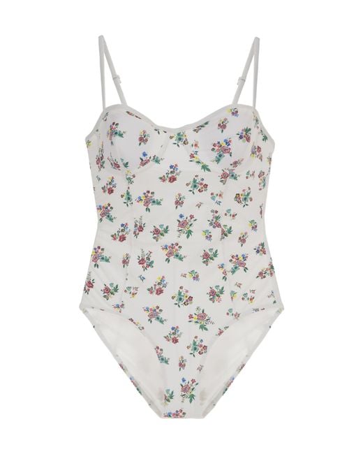 Tory Burch White Balconette Swimsuit