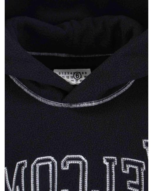 MM6 by Maison Margiela Black Long-Sleeved Hoodie