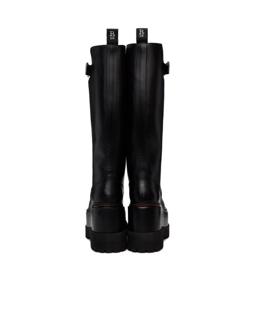 R13 Black Engineer Boots