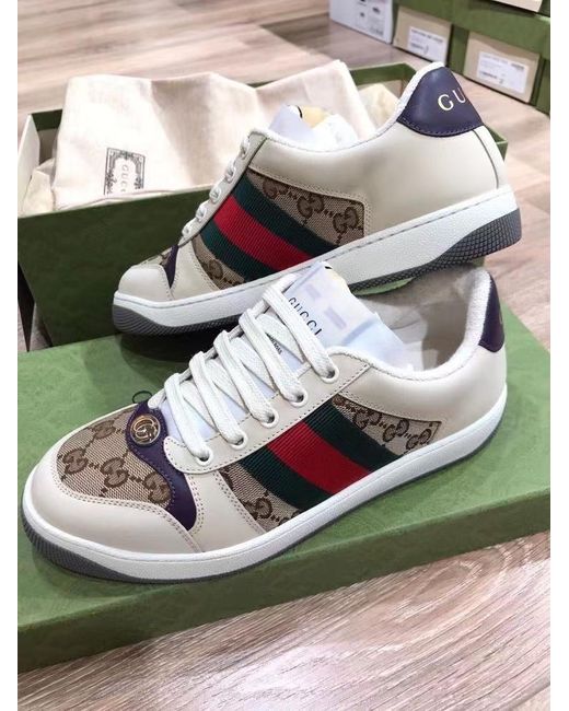 Gucci Pink Screener Sneakers for men