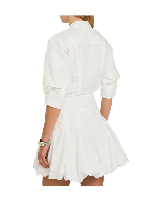 Jonathan Simkhai White Cotton Shirt Dress