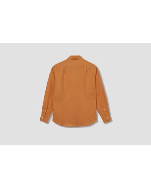 Drake's Brown Long Sleeve Shirt for men