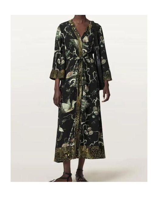 AllSaints Black Long-Sleeved Dress