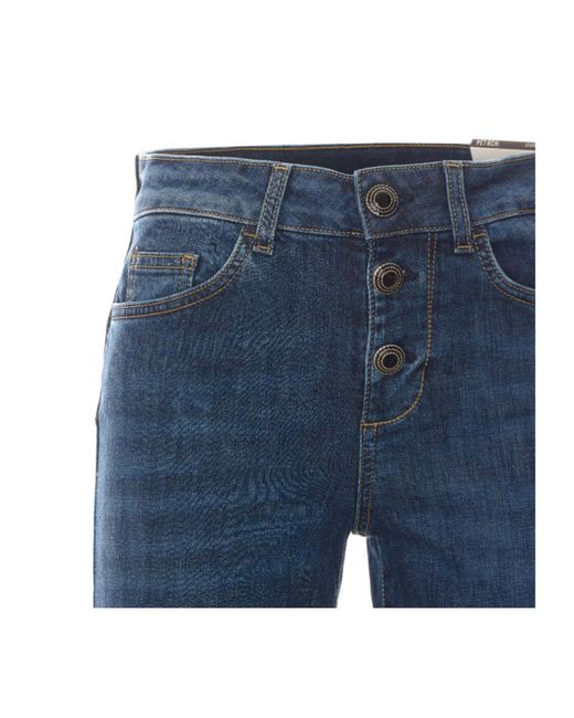 Liu Jo Blue Logo-Patch Skinny Jeans