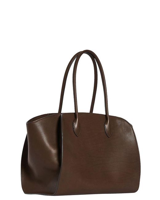The Row Brown Double Handle Shoulder Bag