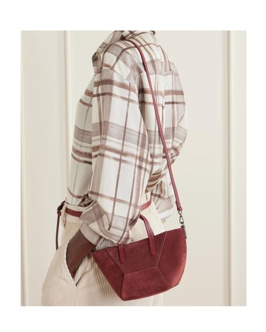Brunello Cucinelli Red Duo Mini Tote Bag