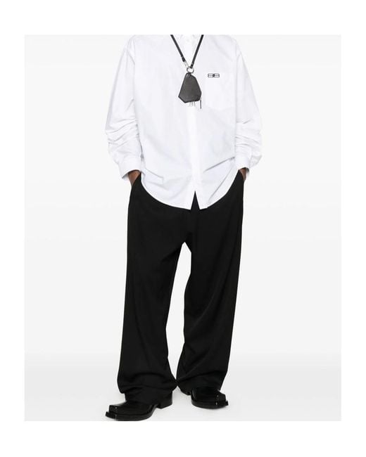 Balenciaga Black Elastic-Waist Trousers for men