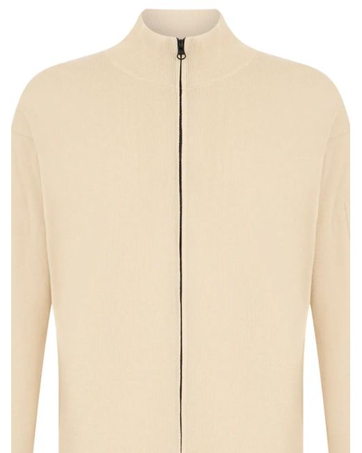 C P Company Natural Zip-Up Cardigan for men