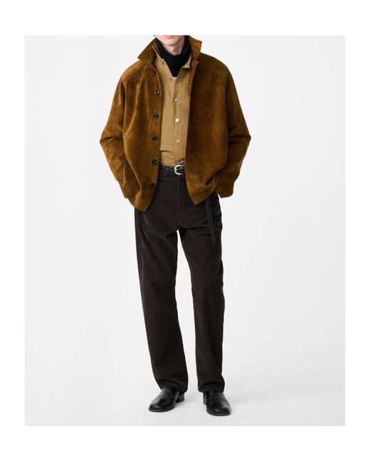 Studio Nicholson Brown Bowe Suede Jacket for men