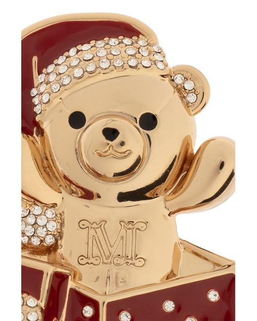 Max Mara White Teddy Bear Brooch