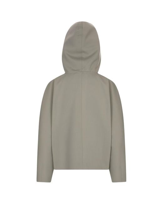 Max Mara Gray Hooded Long-Sleeved Hoodie