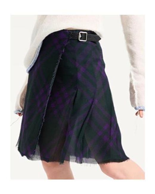 Burberry Blue Mini Skirts