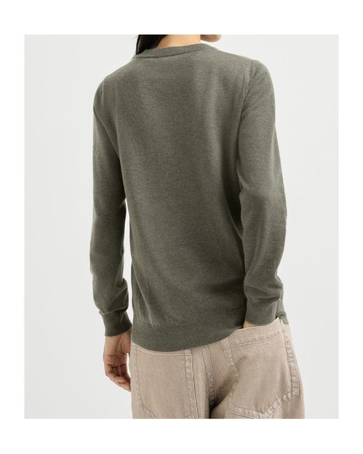 Brunello Cucinelli Green Cashmere Sweater With Monili