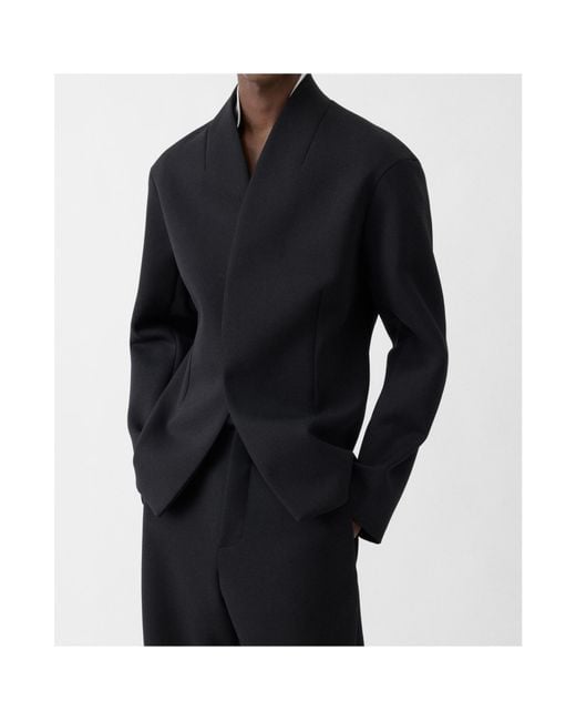Jacquemus Blue Collarless Tailored Jacket for men