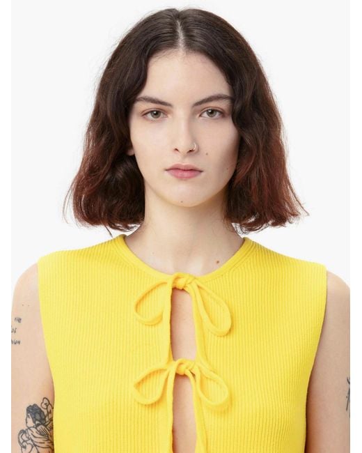 J.W. Anderson Yellow Jw Anderson Bow Tie Tank Top