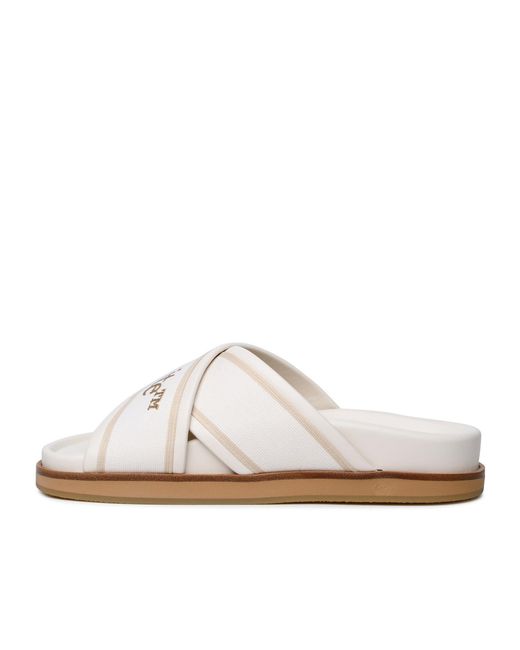 Off-White c/o Virgil Abloh White Ciabatta Criss Cross Slip-On Sandals