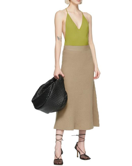 Bottega Veneta Black Stretch Leather-Trimmed Mesh Pumps