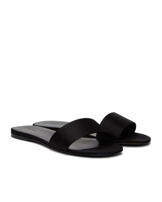 The Row Black Combo Flat Slippers