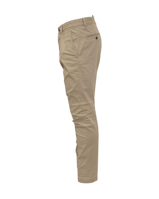 DSquared² Natural Belt-Loop Casual Pants for men
